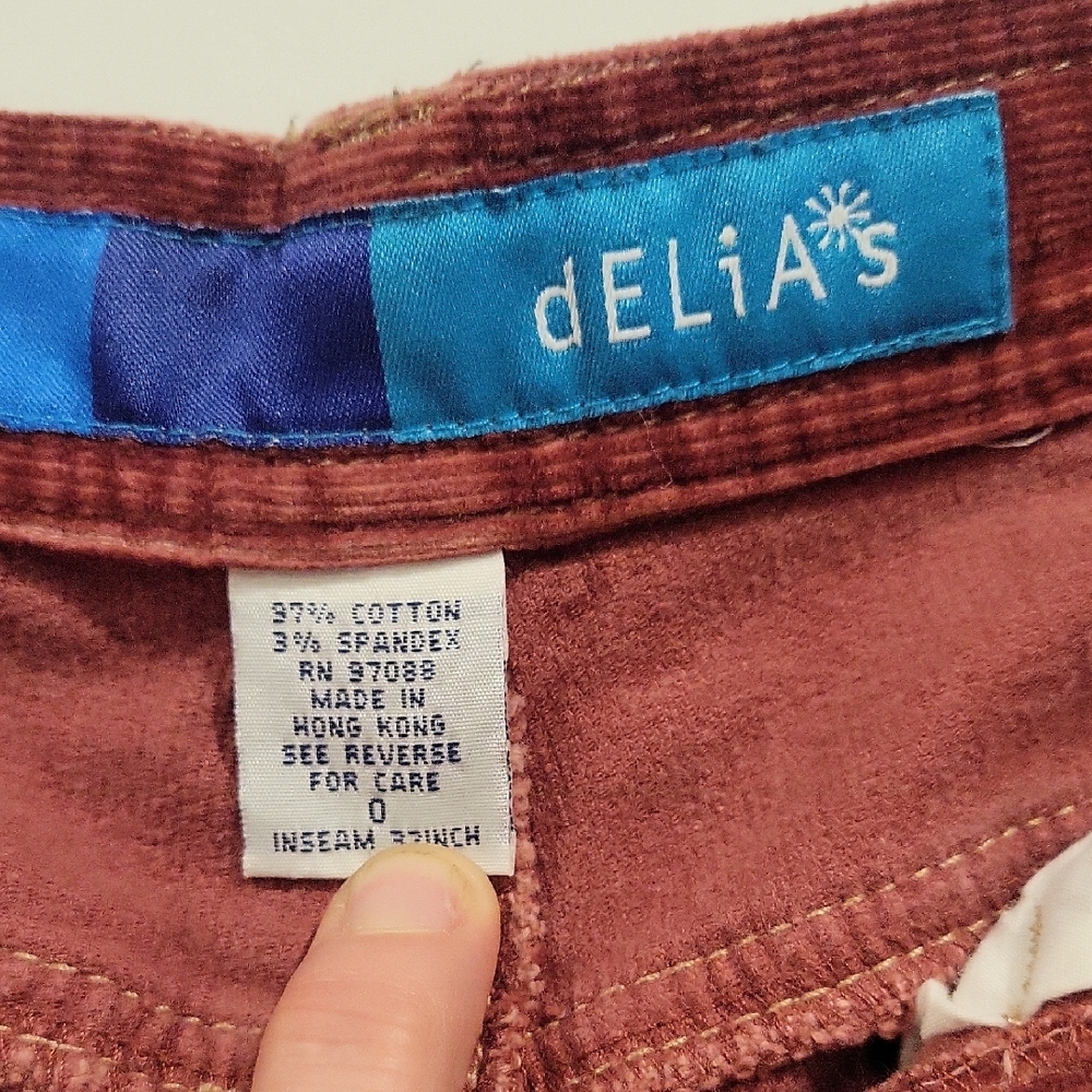 Vintage dELiA*s Rust Corduroy Flare Pants - Picture 2 of 5